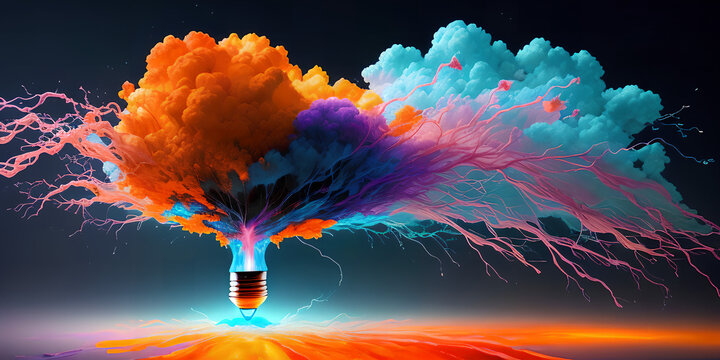 explosion of the world brainstoming idea