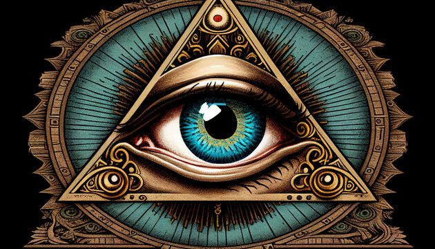 All-seeing Eye. The Eye of Providence. generative ai