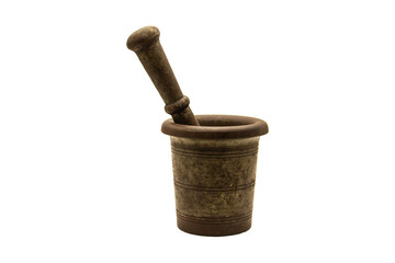 mortar and pestle isolated