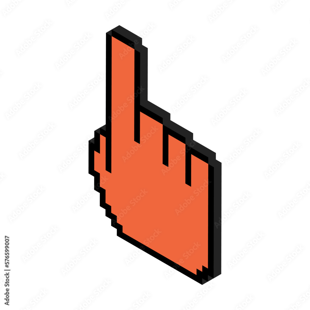 Aufkleber mouse cursor isometric pixel icon, web click symbol, computer pointer vector illustration