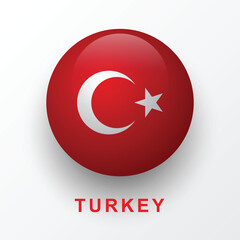Turkey flag illustration in vector design