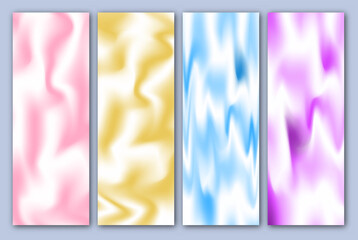 Colorful gradient background. A set of layouts for covers, banners, posters. Template for interior paintings, decorations and creative design. Color blur