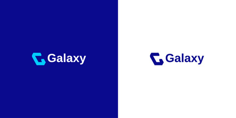 Initial Letter G Logo. with White and Blue Circle Shapes Isolated on Double Background Can Be Used for Business Logo and Branding. Flat Vector Logo Design