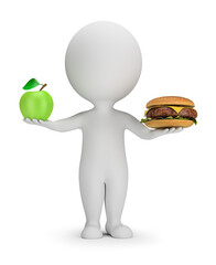 3d small people - food selection