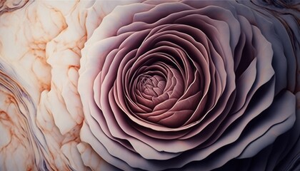 strange abstract flowers illustration in architectural way created with generative ai technology
