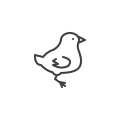 Newborn chick line icon