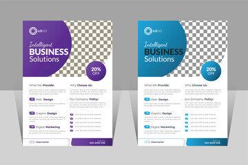 Corporate business flyer Clean and Minimal design a4 template