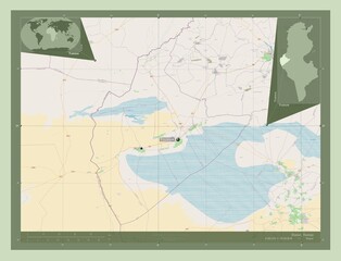 Tozeur, Tunisia. OSM. Labelled points of cities