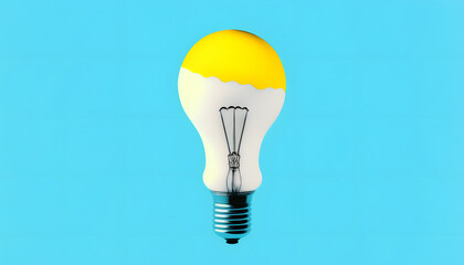 idea light bulb, 3d render, illustration