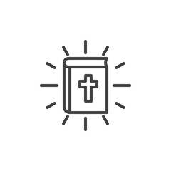 Holy bible line icon