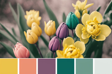Spring summer colors created with ai generative technology