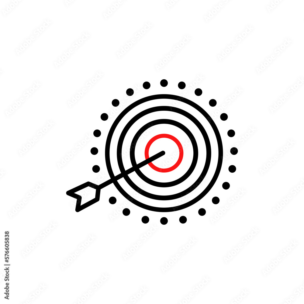 Aufkleber target icon vector. symbol for web site computer and mobile vector.