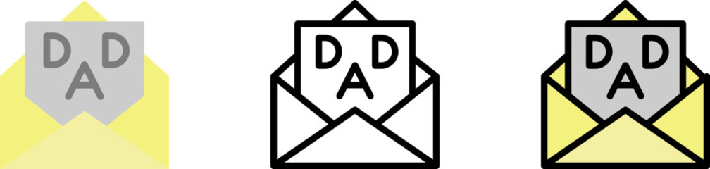 Message vector icon in different styles. Line, color, filled outline