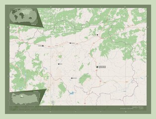 Cankiri, Turkiye. OSM. Labelled points of cities