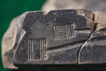 Stone mold for casting metal. Set of jewelry forms.