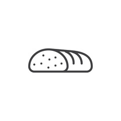 Bread loaf line icon