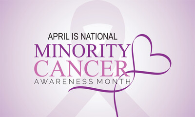 Vector illustration on the theme of National Minority Cancer awareness Month of April.Poster , banner design template Vector illustration.