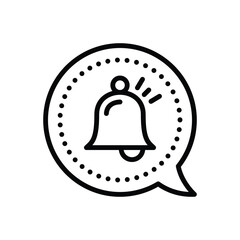 Black line icon for urgent