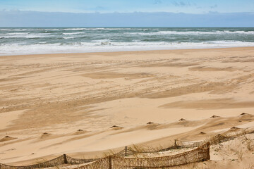 Arcachon bay sand beach. Cape Ferret. Aquitaine, France