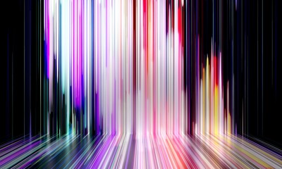 Abstract background with colorful light streaks - 3D illustration