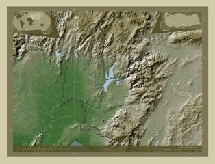 Osmaniye, Turkiye. Labelled points of cities