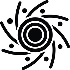 Black hole Vector Icon Design Illustration