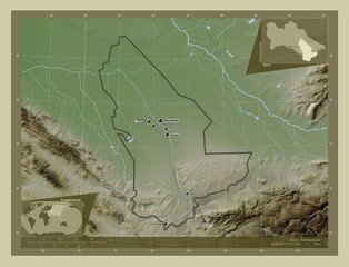 Mary, Turkmenistan. Wiki. Labelled points of cities