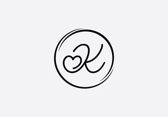 Love font circle sign. love logo design and heart font design by the letters and alphabets