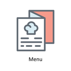 Menu Vector Fill Outline Icons. Simple stock illustration stock