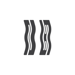 Bacon strips vector icon