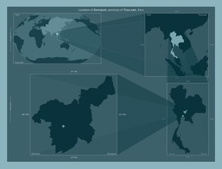 Saraburi, Thailand. Described location diagram