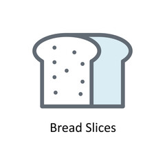 Bread Slices Vector Fill Outline Icons. Simple stock illustration stock
