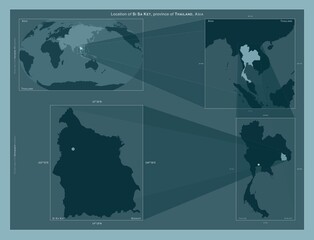 Si Sa Ket, Thailand. Described location diagram