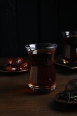 Concept of traditional turkish brewed hot drink