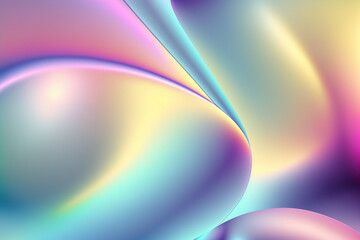 Holographic neon abstract wallpaper. AI