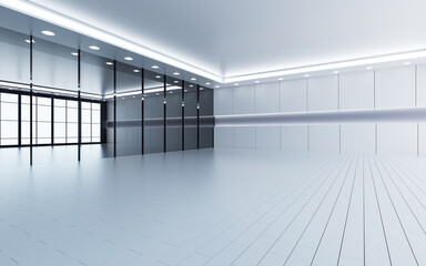Empty interior room, 3d rendering.