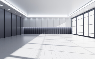 Empty interior room, 3d rendering.