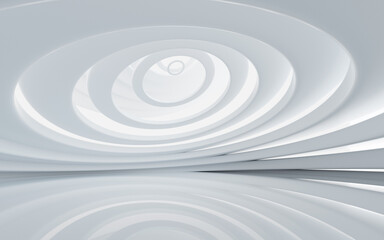 Fototapeta na wymiar White abstract curvilinear architecture, 3d rendering.
