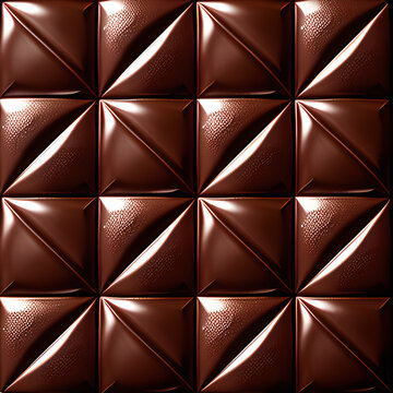 a chocolate background with a pattern of squares and triangles in the center of the image is a diagonal diagonal triangle. generative AI