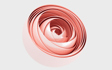 Abstract sphere and curves, 3d rendering.