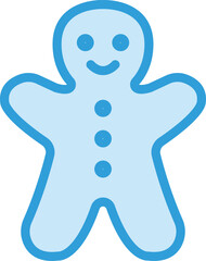 Gingerbread Vector Icon Design Illustration