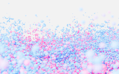 Colorful spheres background, 3d rendering.