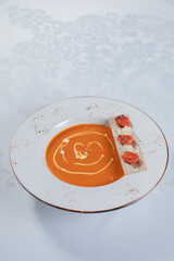 Pumpkin soup in the place 