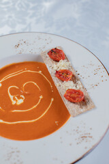 Pumpkin soup in the place 