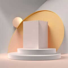 geometric luxury podium product display.Generative AI