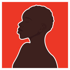 Black People Character Silhouette Illustration