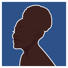 Black People Character Silhouette Illustration
