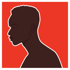 Black People Character Silhouette Illustration