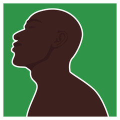 Black People Character Silhouette Illustration