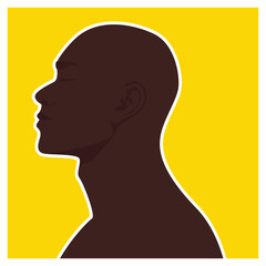 Black People Character Silhouette Illustration